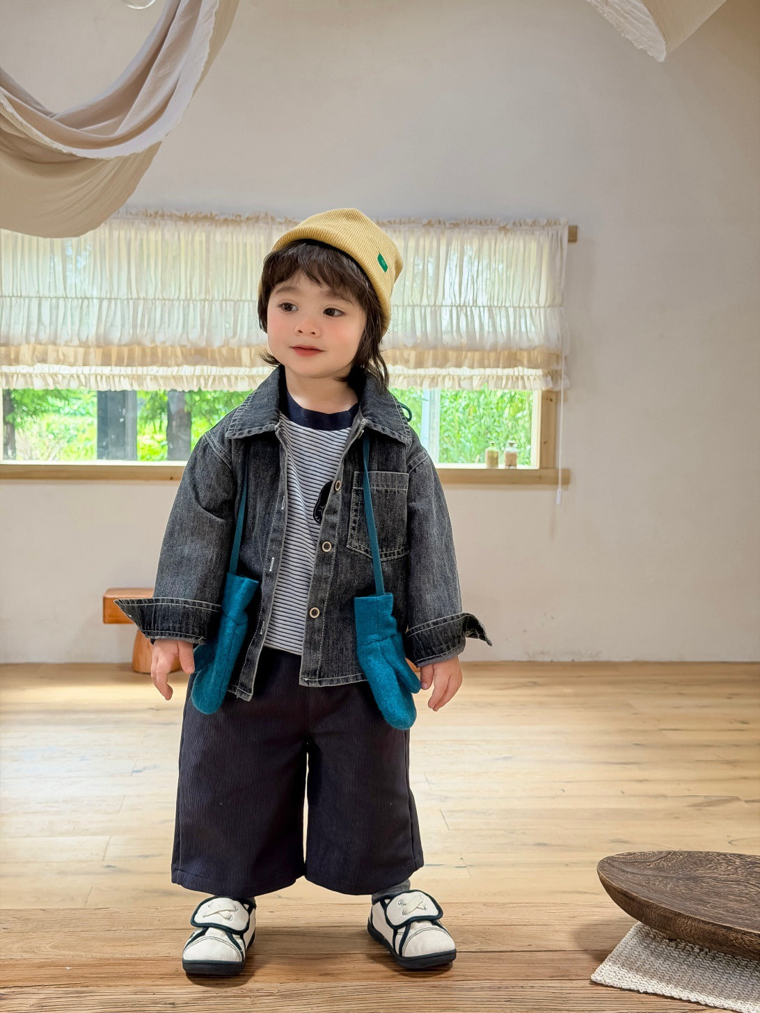 ウォッシュ加工デニムシャツジャケット
