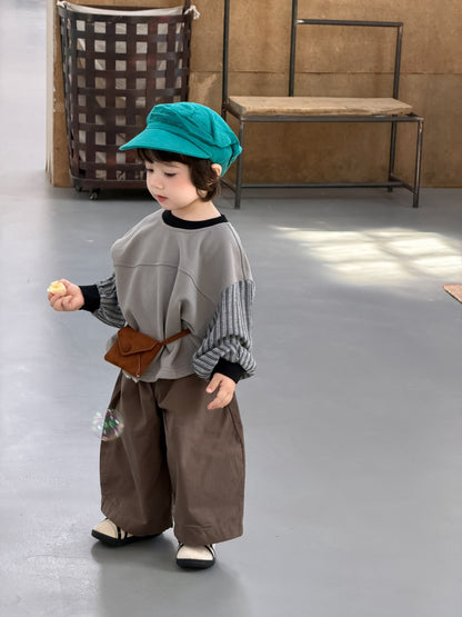 ストライプポケットワイドパンツ