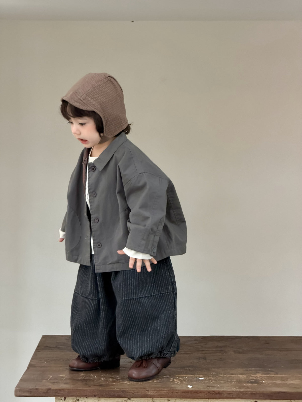 ストライプバルーンデニムパンツ
