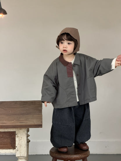 ストライプバルーンデニムパンツ