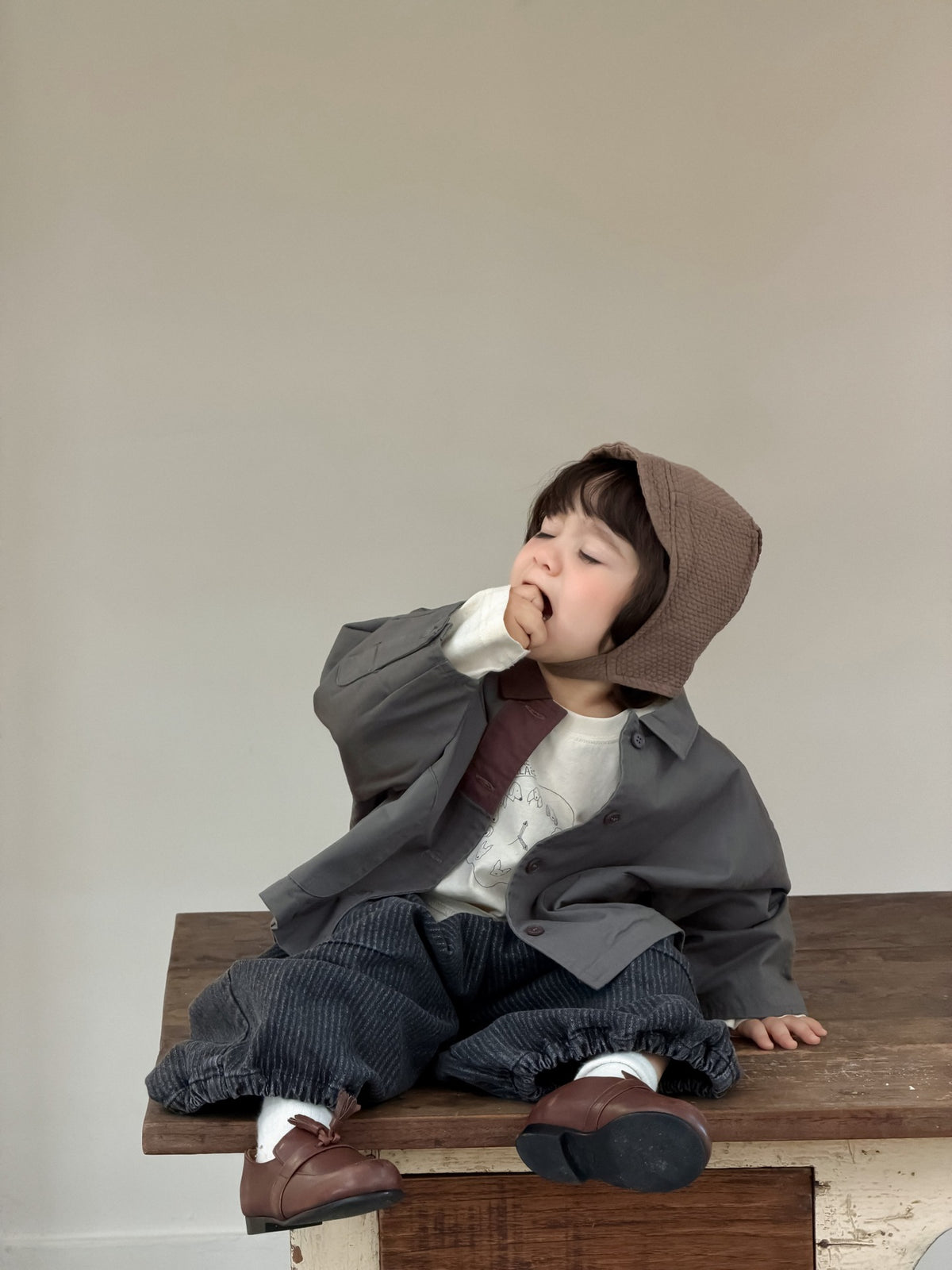 ストライプバルーンデニムパンツ