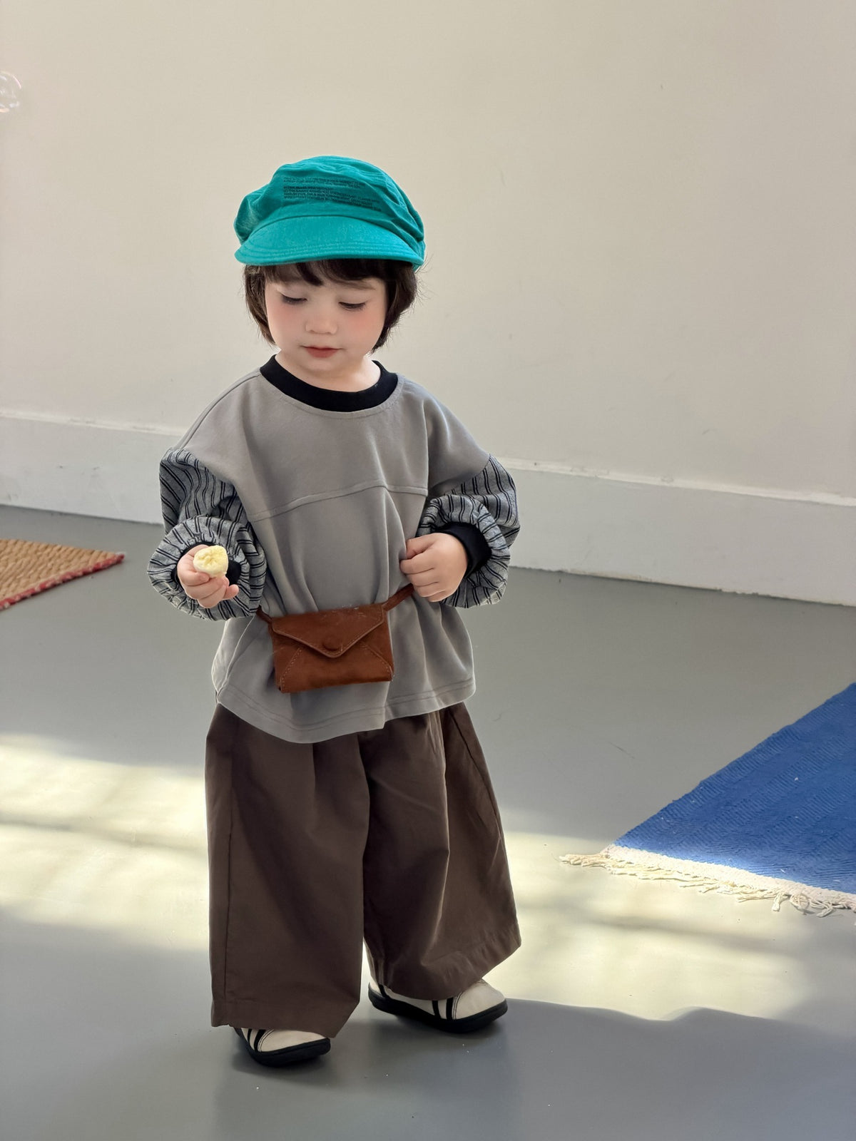 ストライプポケットワイドパンツ
