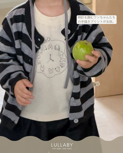 ドッグウォッチプリントコットンtシャツ
