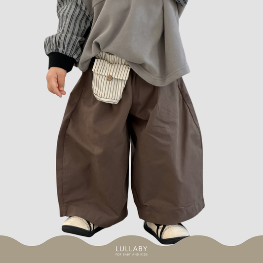 ストライプポケットワイドパンツ