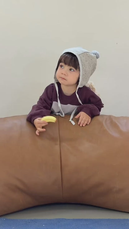 ストライプコットンワイドパンツ