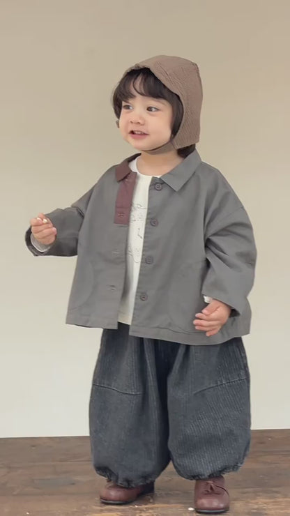 ストライプバルーンデニムパンツ